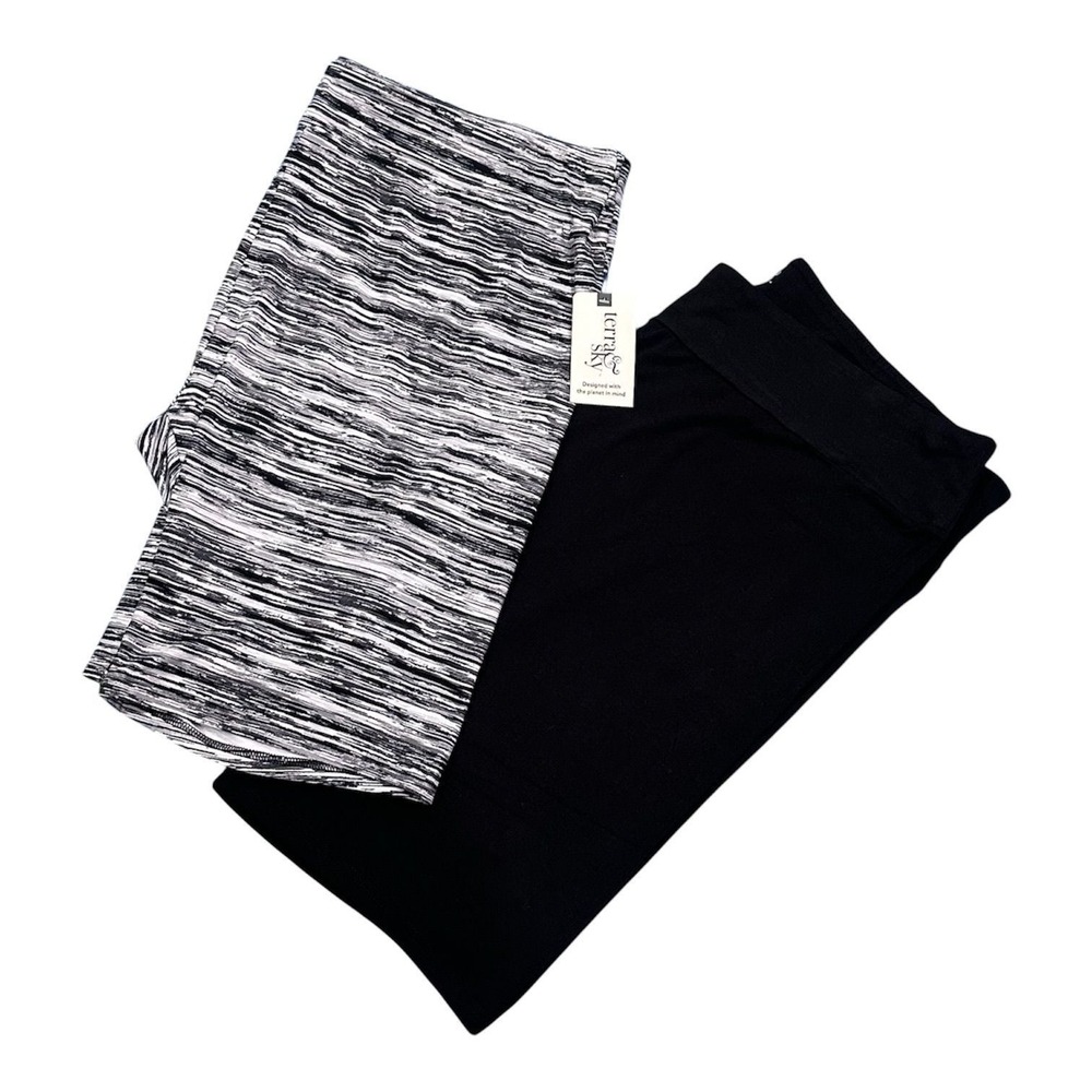 2 pack Terra & Sky high rise bike shorts 3X